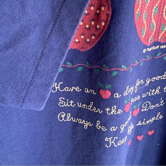 Vintage Rules for a Delicious Life Apple 1995 Tee Shirt Size Medium Adult - Picture 4 of 7